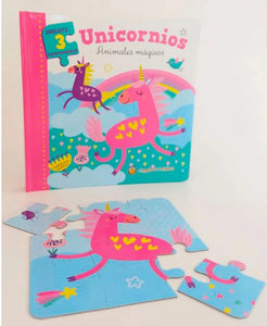 Animales mágicos - unicornios (incluye 3 rompecabezas)