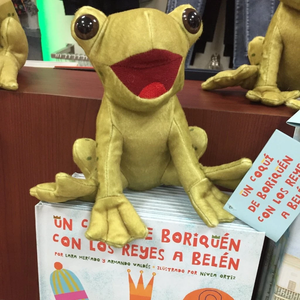 Peluche de "Un Coquí de Boriquén" (Especie: Coquí Grillo)